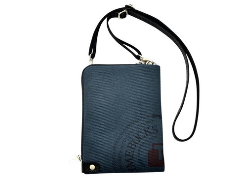 【豊岡鞄 エルダー TN008XM ネイビーレッド】クロスミニショルダーバッグ